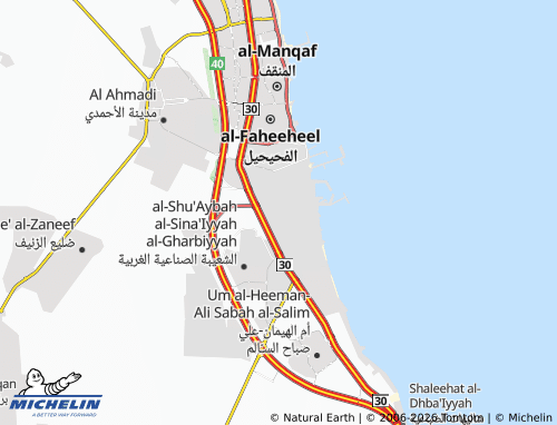 MICHELIN South Al Shoaib 1 map - ViaMichelin