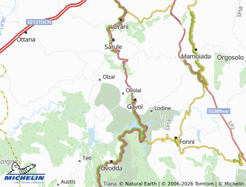 Mapa MICHELIN Ollolai - ViaMichelin