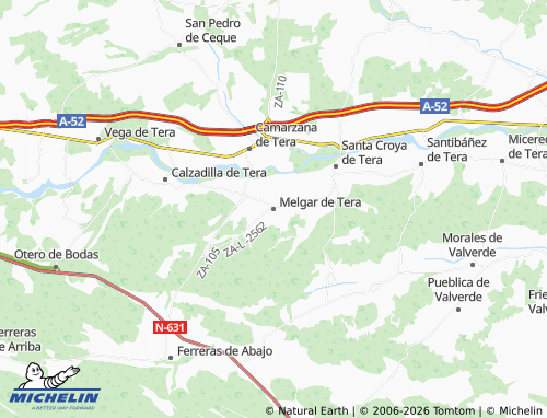 MICHELIN Melgar de Tera map - ViaMichelin