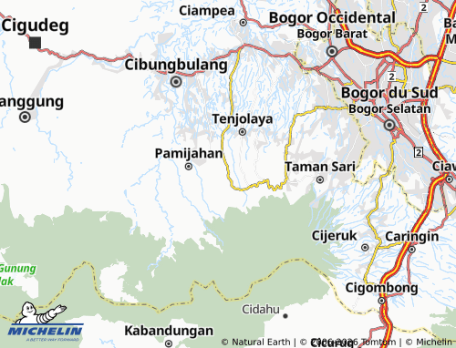 MICHELIN Gunung Bunder 1 map - ViaMichelin