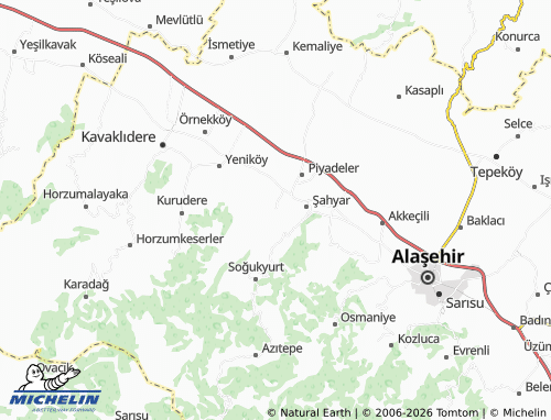 MICHELIN Alhan map - ViaMichelin