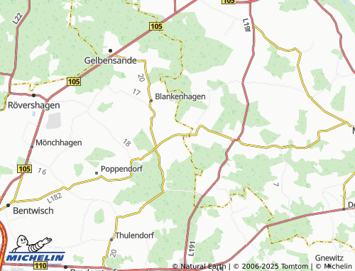 MICHELIN Mandelshagen map - ViaMichelin