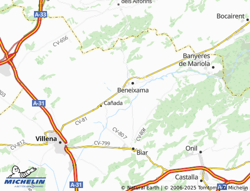 MICHELIN Campo de Mirra map - ViaMichelin
