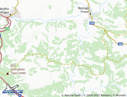 MICHELIN Kurnovo map - ViaMichelin