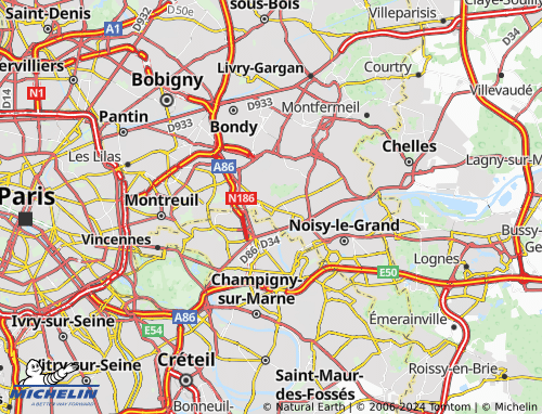 MICHELIN Neuilly-Plaisance map - ViaMichelin