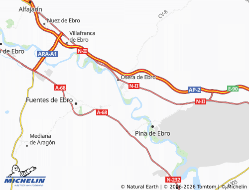 Mappa MICHELIN Aguilar de Ebro - ViaMichelin