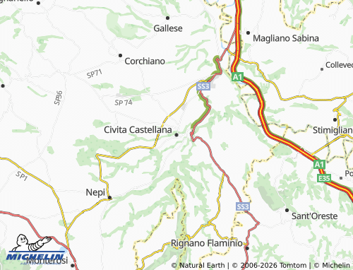 MICHELIN-Landkarte Civita Castellana - ViaMichelin