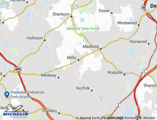 Mapa MICHELIN Millis - ViaMichelin