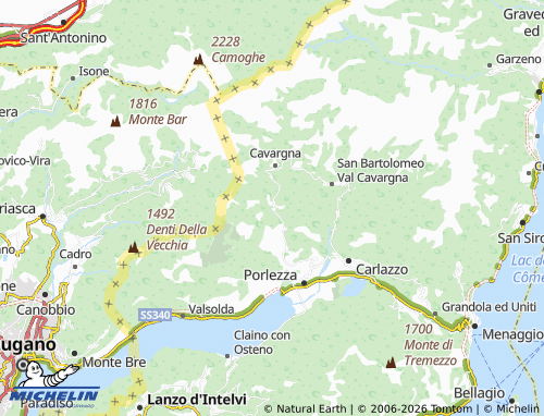 MICHELIN-Landkarte Val Rezzo - ViaMichelin