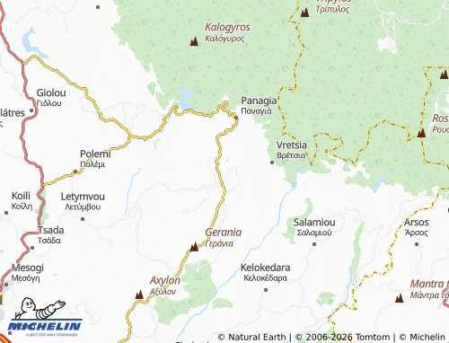 Kaart MICHELIN Statos-Agios Fotios - ViaMichelin