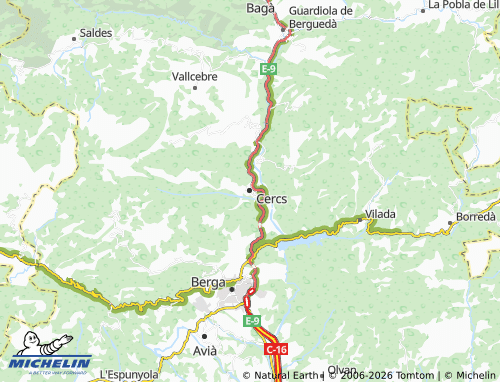 Mapa MICHELIN Cercs - ViaMichelin