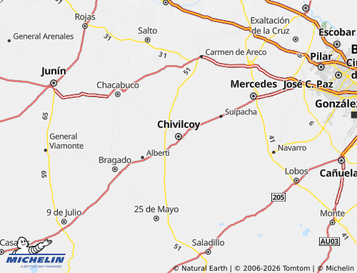 MICHELIN-Landkarte Chivilcoy - ViaMichelin