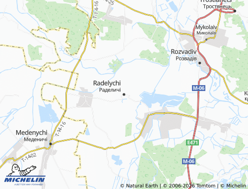 Mapa MICHELIN Radelychi - ViaMichelin