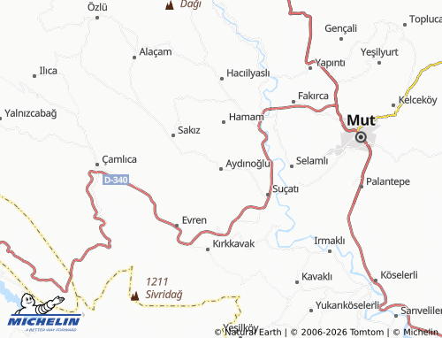 Mapa MICHELIN Aydınoğlu - ViaMichelin