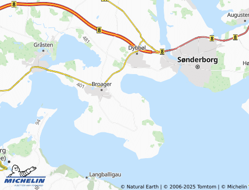 MICHELIN-Landkarte Rendeløb - ViaMichelin