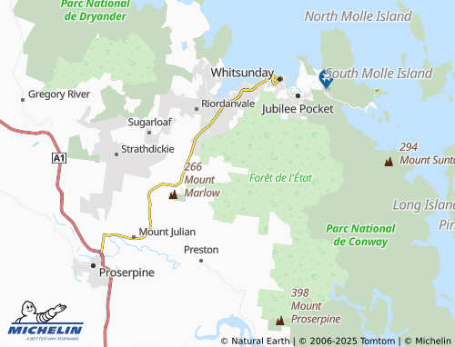 MICHELIN Brandy Creek map - ViaMichelin