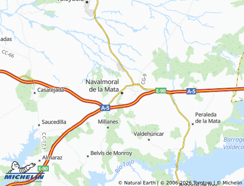 MICHELIN Navalmoral de la Mata map - ViaMichelin