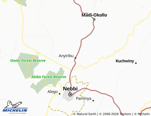 MICHELIN Anyiribu map - ViaMichelin