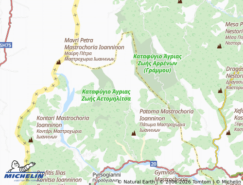 MICHELIN Aetomilitsa map - ViaMichelin