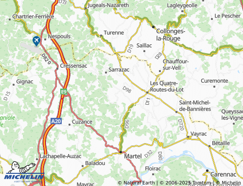 MICHELIN Cazillac map - ViaMichelin