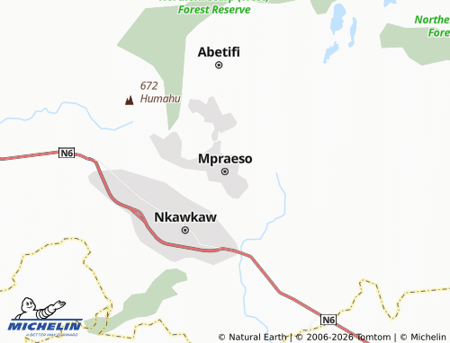 Mapa MICHELIN Mpraeso - ViaMichelin