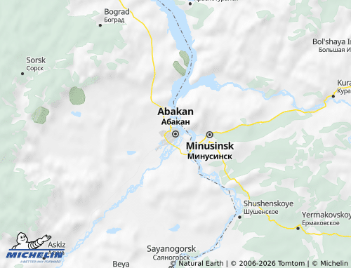 MICHELIN-Landkarte Abakan - ViaMichelin