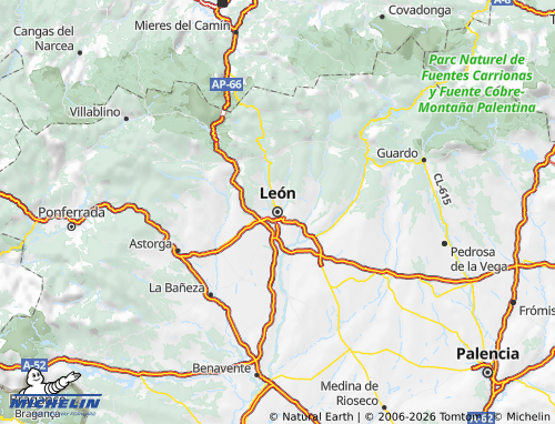 MICHELIN-Landkarte Leon - ViaMichelin