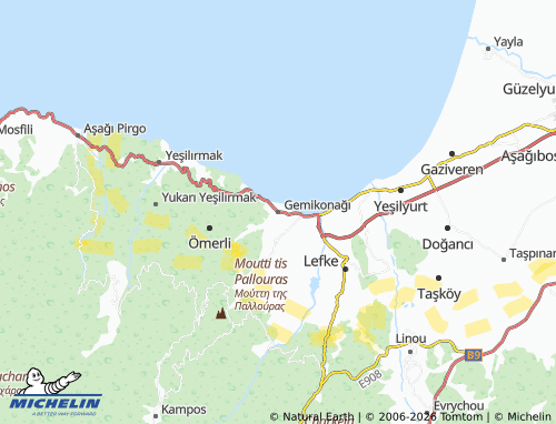 MICHELIN-Landkarte Gemikonağı - ViaMichelin