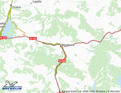 Kaart MICHELIN Benabarre - ViaMichelin