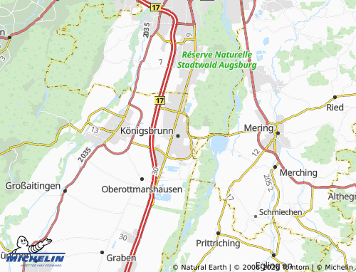 MICHELIN Königsbrunn map - ViaMichelin