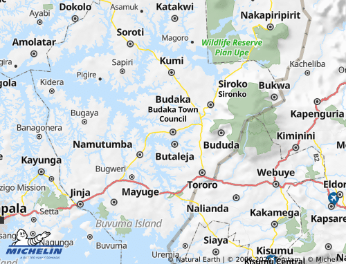 MICHELIN Budaka map - ViaMichelin