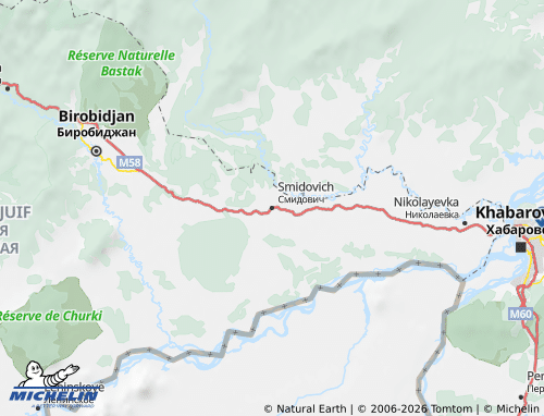 MICHELIN-Landkarte Smidowitschski Rajon - ViaMichelin