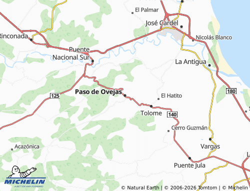 Mapa MICHELIN Paso de Ovejas - ViaMichelin