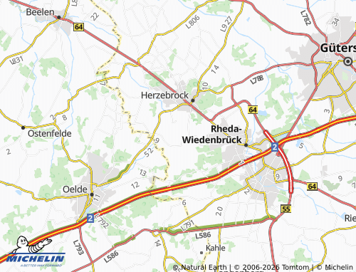 MICHELIN Tentrup map - ViaMichelin