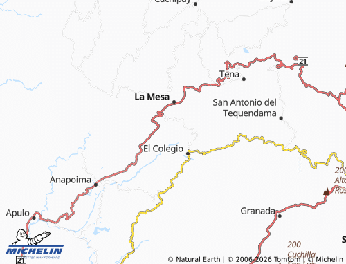 Carte MICHELIN Lagunas Parte Alta - ViaMichelin