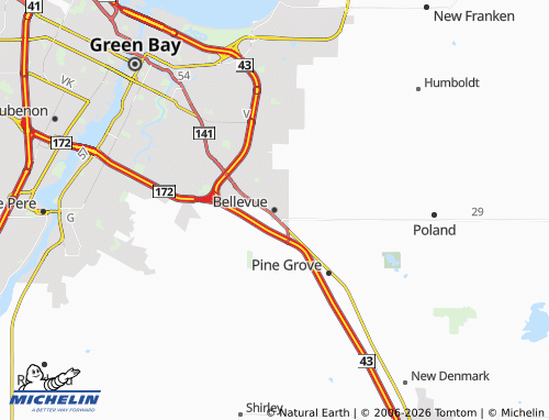 Mapa MICHELIN Bellevue - ViaMichelin