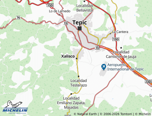 Mapa MICHELIN Localidad Xalisco - ViaMichelin
