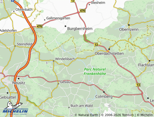 MICHELIN Burghausen map - ViaMichelin
