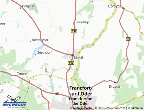 MICHELIN Lebus map - ViaMichelin