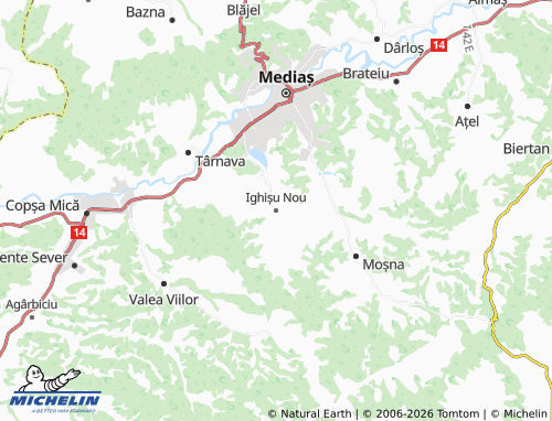 Mappa MICHELIN Ighișu Nou - ViaMichelin