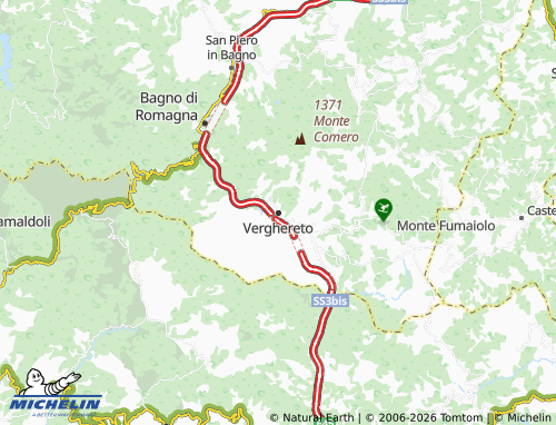 MICHELIN Verghereto map - ViaMichelin