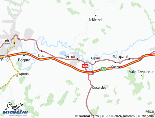 Mappa MICHELIN Iernut - ViaMichelin