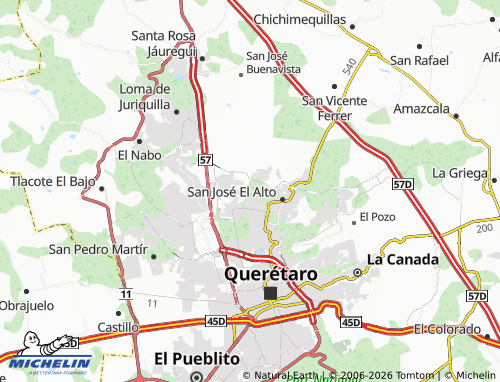 Mapa MICHELIN Los Padilla, Unidad Nacional Tercera Sección - ViaMichelin
