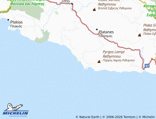 Mapa MICHELIN Triopetra - ViaMichelin