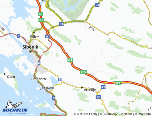 MICHELIN Danilo Biranj map - ViaMichelin