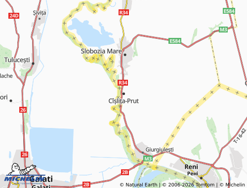 MICHELIN Cîșlița-Prut map - ViaMichelin
