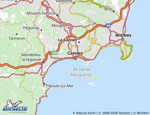 Mapa MICHELIN Cannes - ViaMichelin