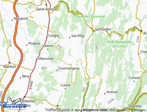 MICHELIN Bourcia map - ViaMichelin