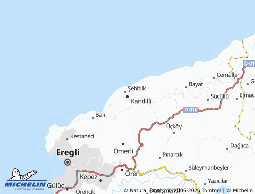MICHELIN Kandilli map - ViaMichelin