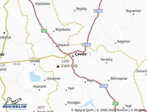MICHELIN Pazar map - ViaMichelin